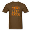 Zombies Ate My Pancreas Diabetic Humor Adult T-Shirt - brown