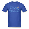 Fu*K Diabetes Blue Ribbon Diabetic Awareness Unisex T-Shirt - royal blue
