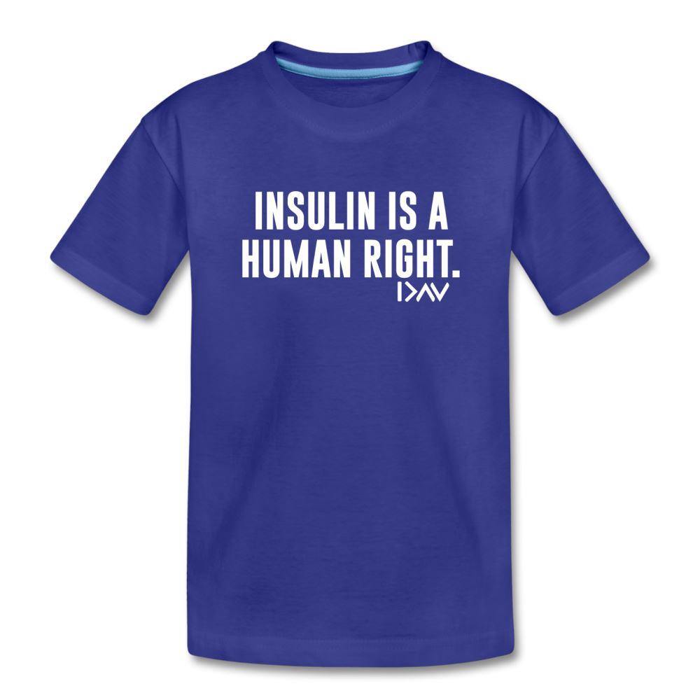 Insulin Is A Human Right I Am More Than Highs & Lows Kids' Premium T-Shirt - royal blue