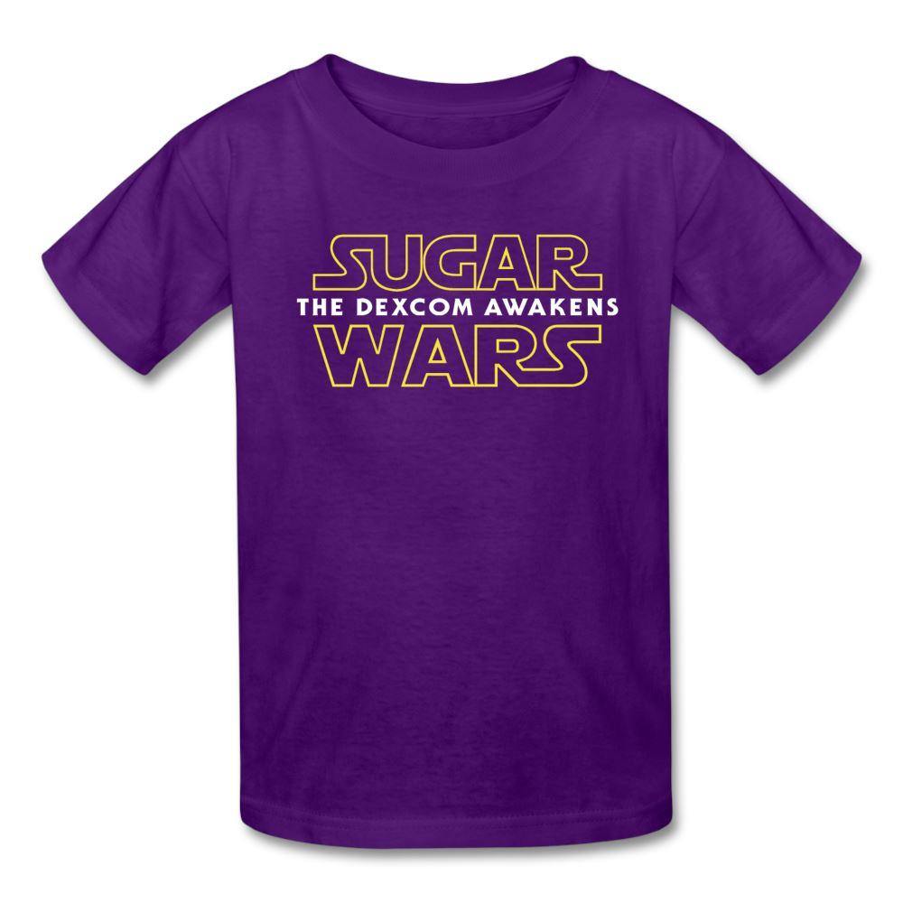 Sugar Wars "The Dexcom Awakens" (2021) Kids & Youth T-Shirt - purple