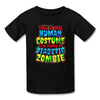 Human Costume & Diabetic Zombie Halloween Funny Youth T-Shirt - black
