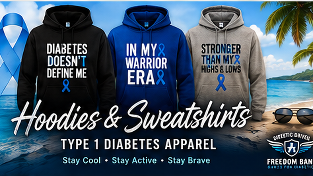 Type 1 diabetes hoodies and sweatshirts collection banner