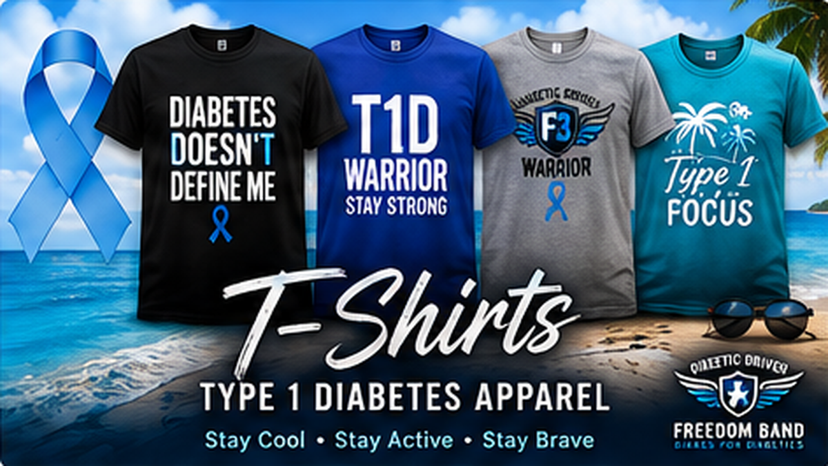 Adult Type 1 diabetes T-shirts collection banner
