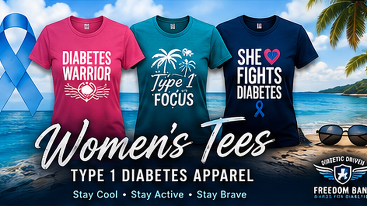 Women's Type 1 diabetes T-shirts collection banner