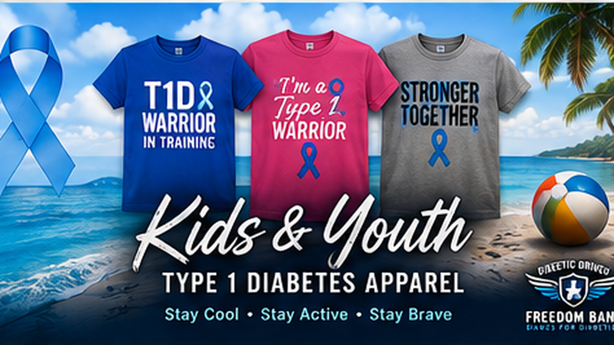 Kids and youth Type 1 diabetes T-shirts collection banner