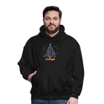 Diabetes Awareness Blue Ribbon Holiday Christmas Tree Sweater - black