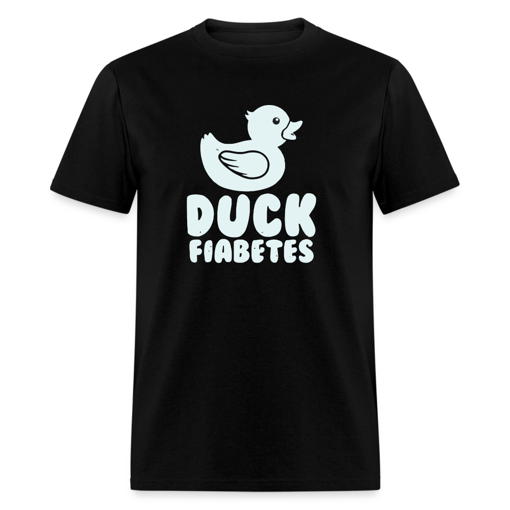 Duck Fiabetes Funny Diabetic Humor Unisex Softyle T-Shirt - black