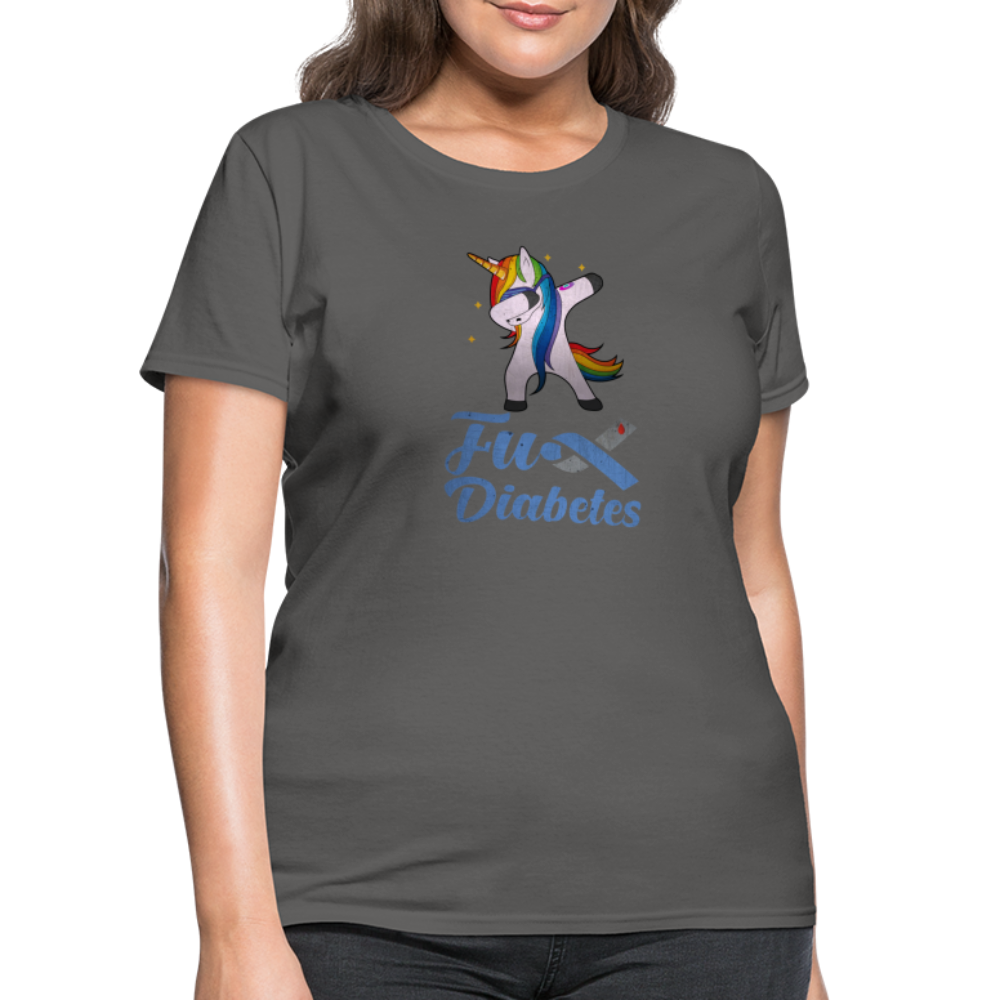 Ladies Fu** Diabetes Humor Premium Women's T-Shirt - charcoal
