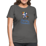 Ladies Fu** Diabetes Humor Premium Women's T-Shirt - charcoal