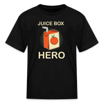 Juice Box Hero Type 1 diabetes awareness kids T-shirt in black