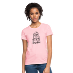 This Girl Runs On Jesus & Insulin Women's T-Shirt - pink