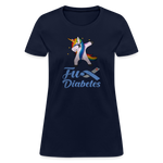 Ladies Fu** Diabetes Humor Premium Women's T-Shirt - navy