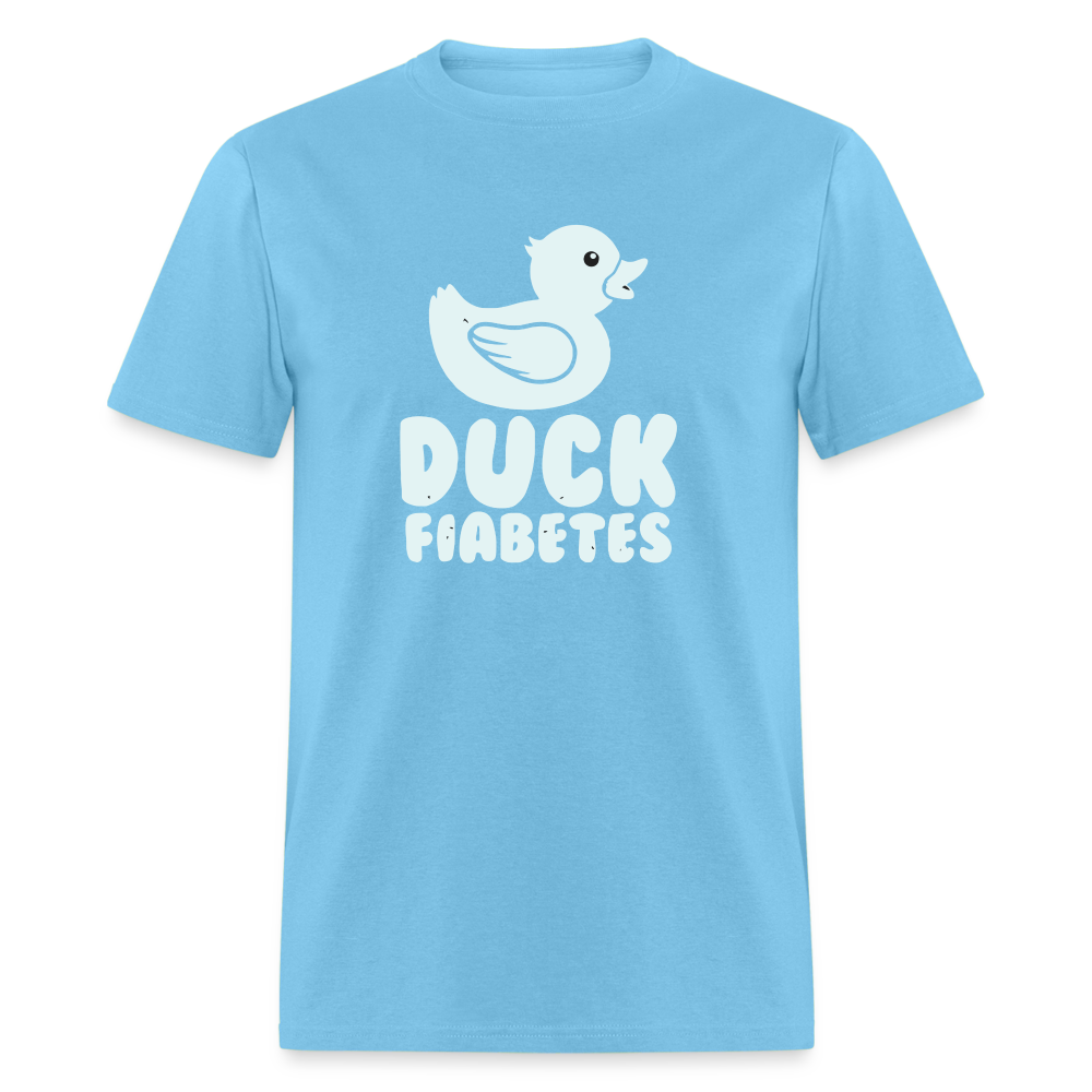 Duck Fiabetes Funny Diabetic Humor Unisex Softyle T-Shirt - aquatic blue