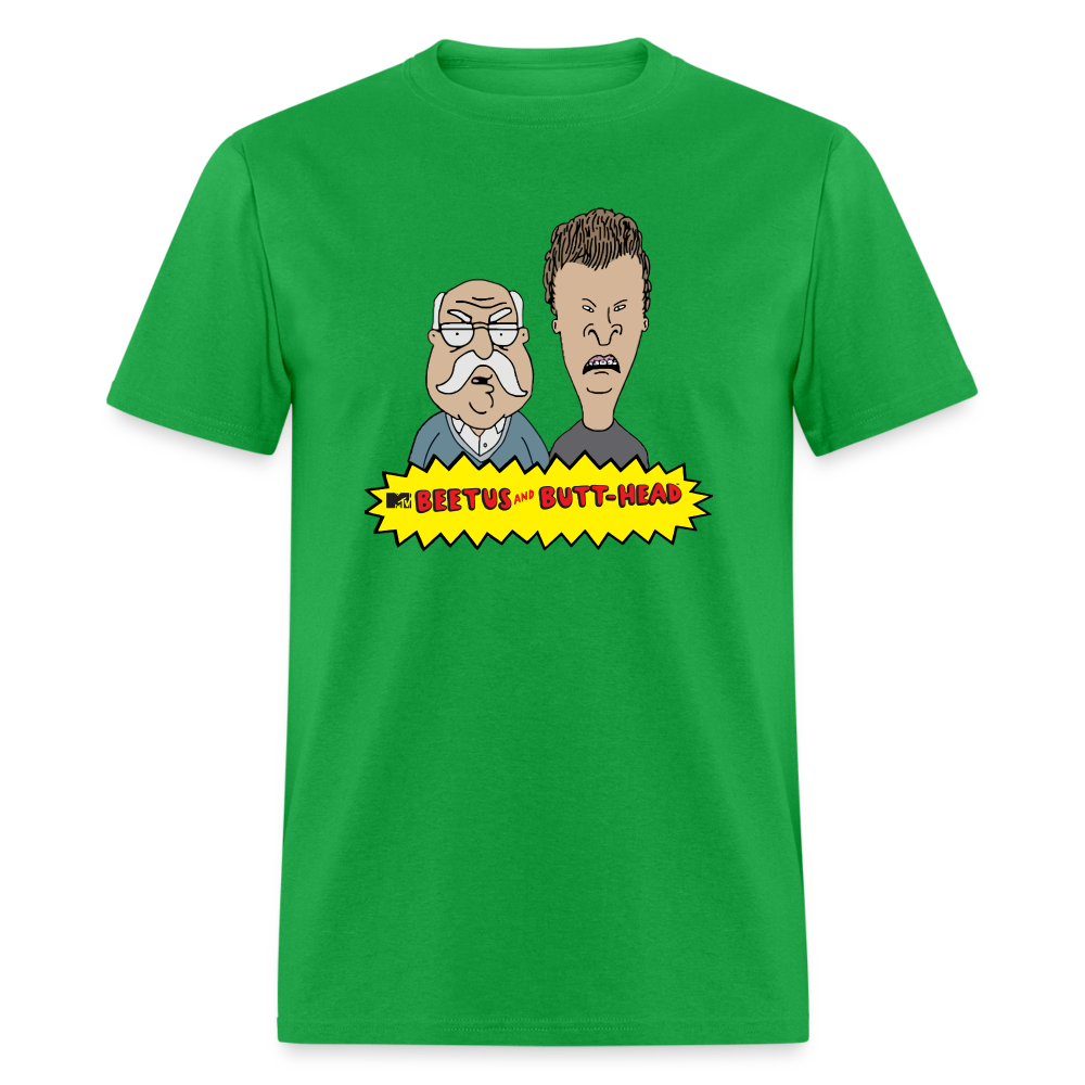 Beetus & Butthead Mashup Parody Diabetes Unisex Adult T-Shirt - bright green