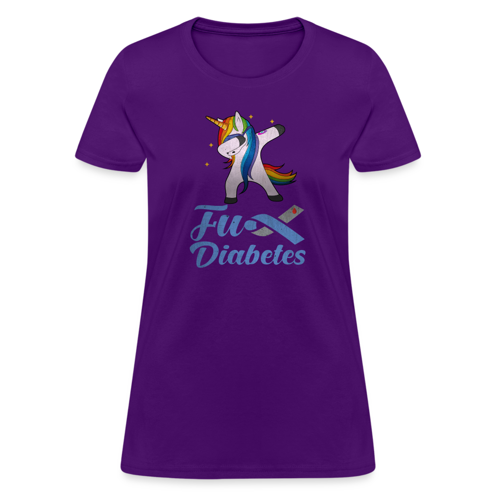 Ladies Fu** Diabetes Humor Premium Women's T-Shirt - purple
