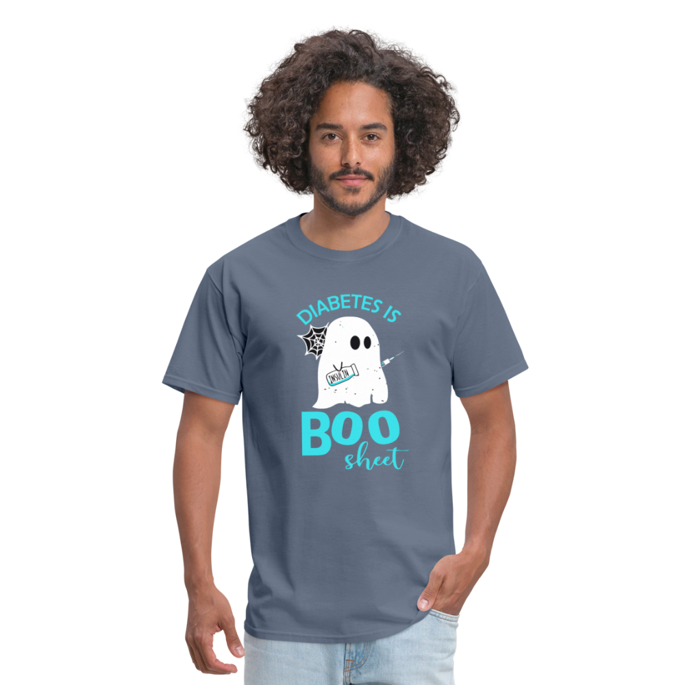 Diabetes Is Boo Sheet Funny Diabetic Halloween Humor Unisex T-Shirt - denim