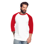 Worlds Okayest Diabetic Humor Premium Softstyle Unisex Raglan Baseball T-Shirt - white/red