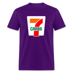 7 Carbs 7/11 Parody Humor Diabetes Unisex T-Shirt - purple