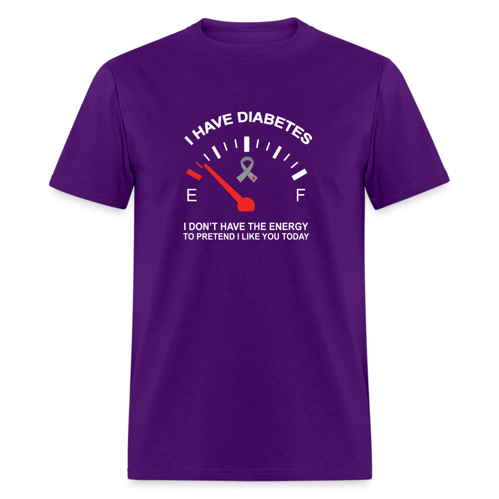 I have Diabetes I Don't Have Energy To Pretend Today Classic T-Shirt - purple