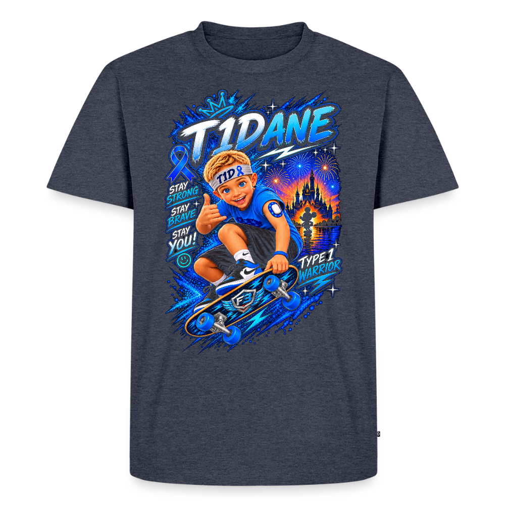 T1Dane Premium T-Shirt for Dad - heather denim 