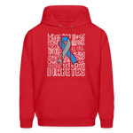 Diabetes Awareness Ribbon Unisex Softstyle Hoodie - red