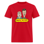 Beetus & Butthead Mashup Parody Diabetes Unisex Adult T-Shirt - red