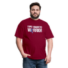 Type 1 Diabetes Warrior Blue Ribbon Pride T-Shirt - burgundy