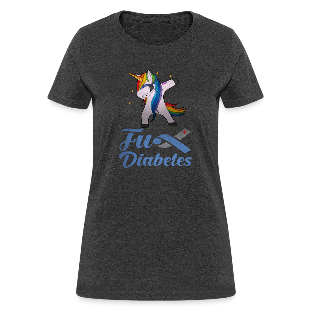 Ladies Fu** Diabetes Humor Premium Women's T-Shirt - heather black