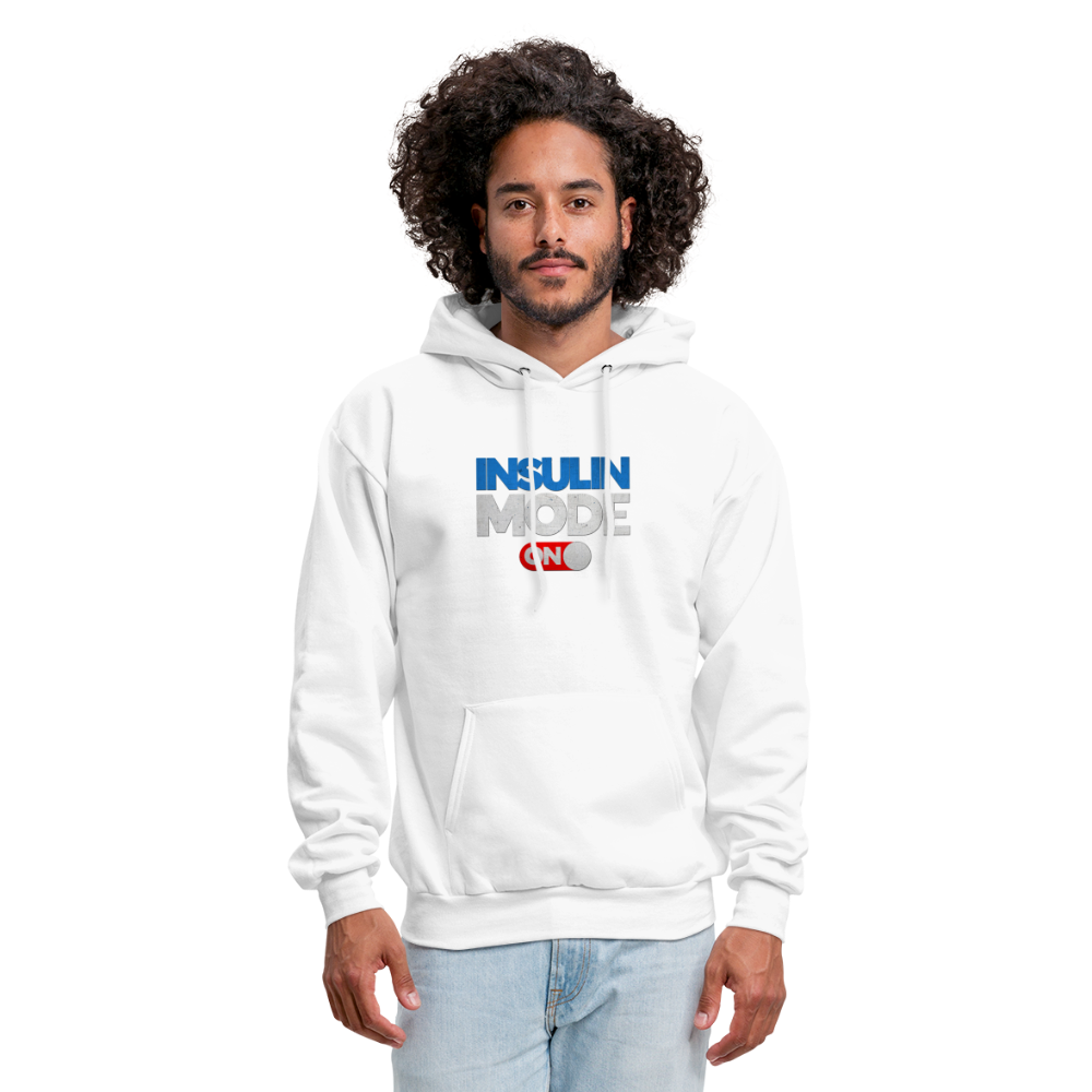 Insulin Mode On Gamers Adult Parody Premium Unisex Hoodie - white