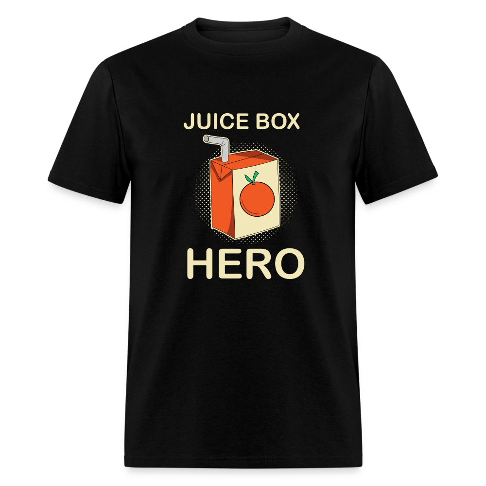 Juice Box Hero Diabetic Humor T1D Funny Unisex Softstyle Adult T-Shirt - black