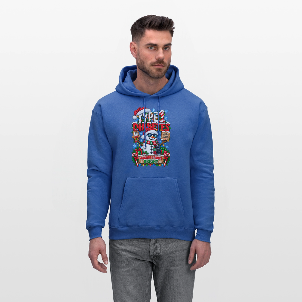 Type 1 Diabetes Ugly Christmas Men's Hoodie - royal blue