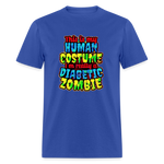 Human Costume Diabetic Zombie T-Shirt Halloween Humor : Unisex Tee Shirt - royal blue