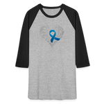 Diabetes Awareness Needs Love Unisex Premium Raglan T-Shirt - heather gray/black