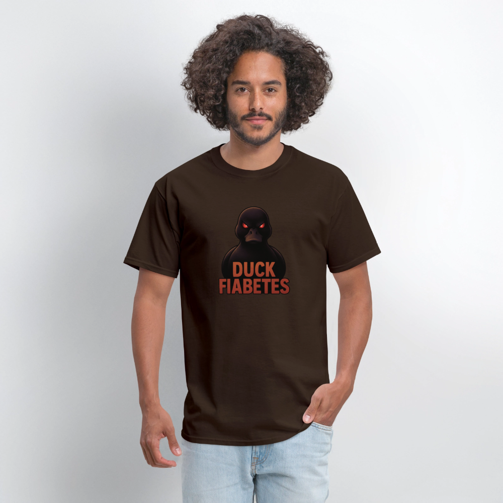 Duck Diabetes Umisex Adult  T-Shirt - brown