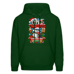 Type 1 Diabetes Ugly Christmas Men's Hoodie - forest green