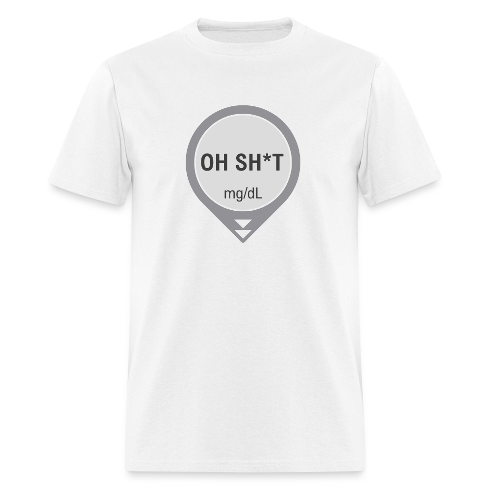 Dexcom Oh Sh*t Crash Alert Humor Humor Unisex T-Shirt - white