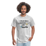I Run On Coffee & Insulin Adult Unisex Softstyle T-Shirt - heather gray