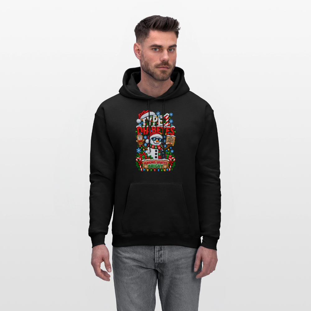 Type 1 Diabetes Ugly Christmas Men's Hoodie - black