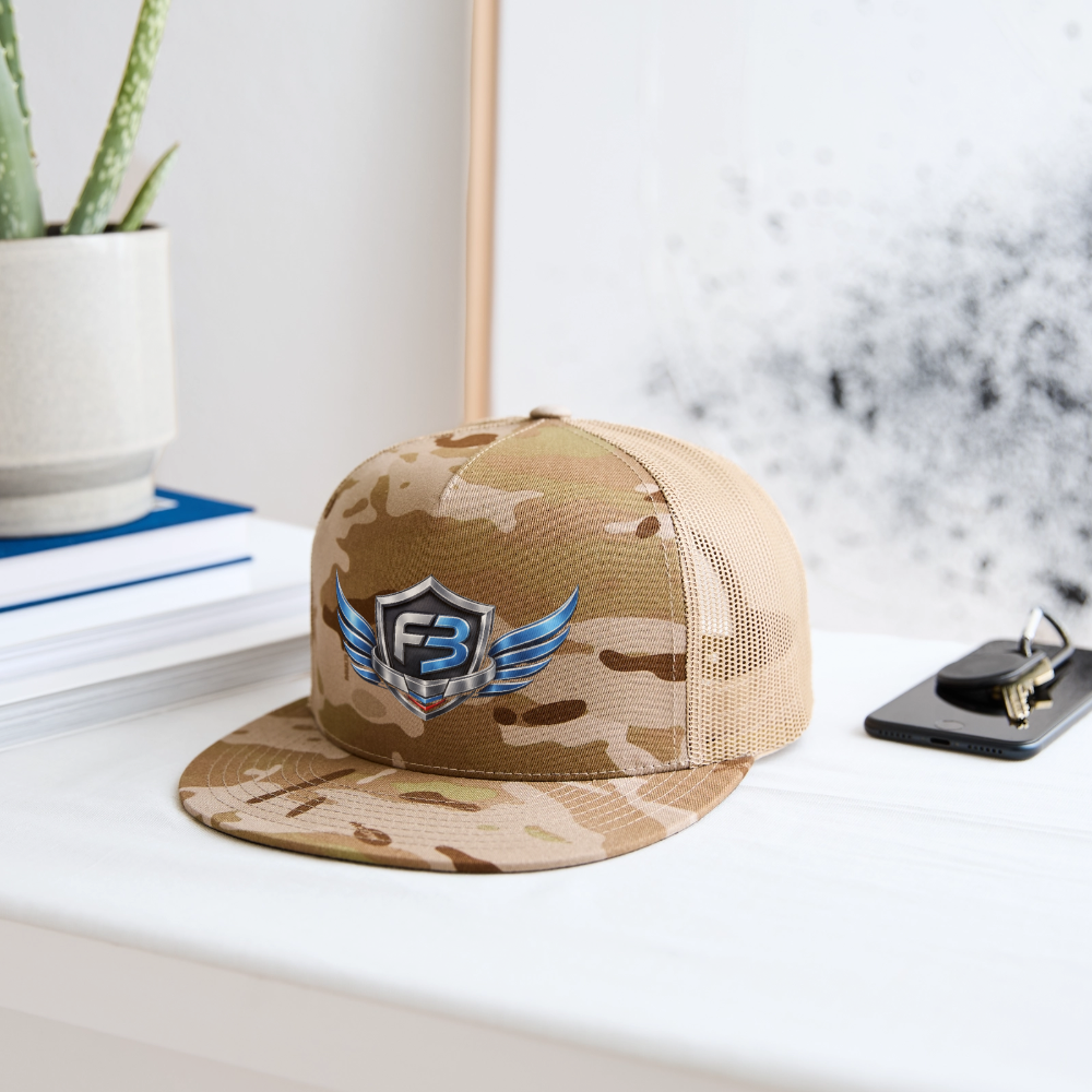 Freedom Band Snap Back Trucker Hat - MultiCam\tan