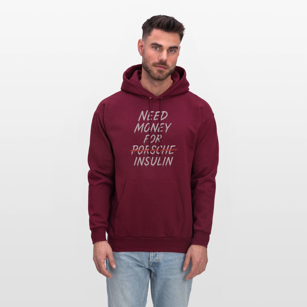 Need Money For Insulin Hoodie Parody Unisex Sweatshirt Hoody - burgundy