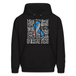 Diabetes Awareness Ribbon Unisex Softstyle Hoodie - black