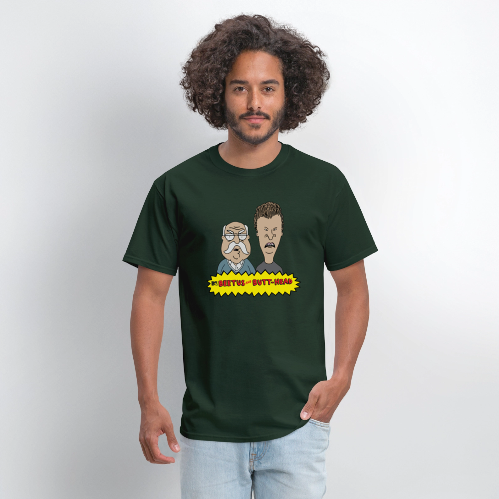 Beetus & Butthead Mashup Parody Diabetes Unisex Adult T-Shirt - forest green