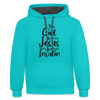 This Girl Runs On Jesus And Insulin Diabetic Warrior Premium Hoodie - scuba blue/asphalt