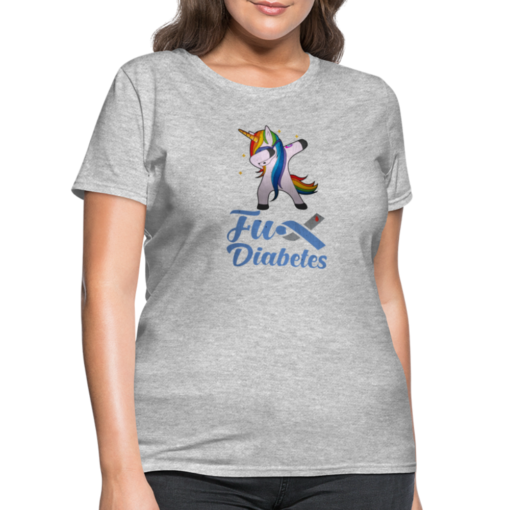 Ladies Fu** Diabetes Humor Premium Women's T-Shirt - heather gray