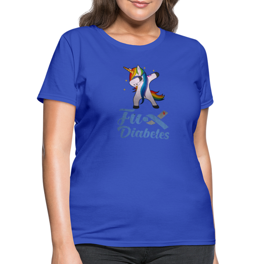 Ladies Fu** Diabetes Humor Premium Women's T-Shirt - royal blue