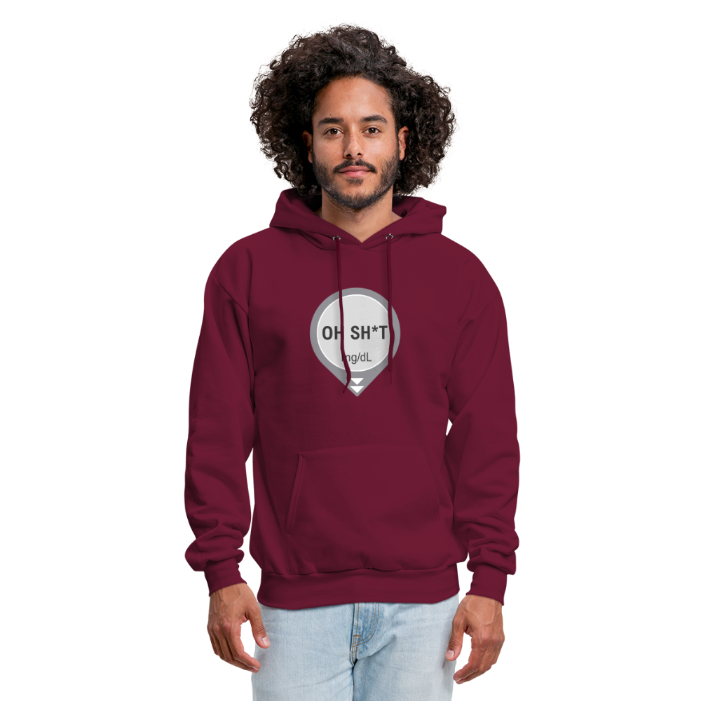 Dexcom Oh Sh*t Crash Alert Humor Humor Unisex Contrast Hoodie - burgundy