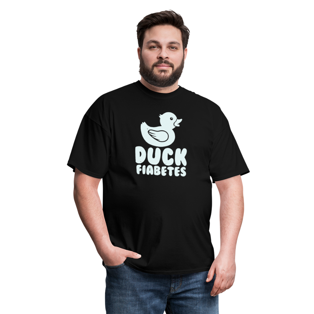 Duck Fiabetes Funny Diabetic Humor Unisex Softyle T-Shirt - black