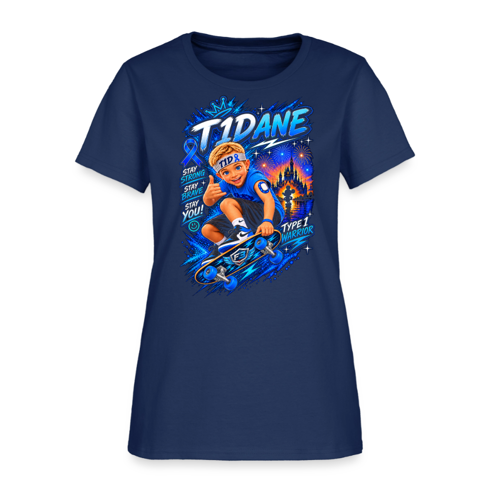 T1Dane Warrior Women's T-Shirt for Mom -  blue dusk