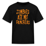 Zombies Ate My Pancreas Halloween Kids' T-Shirt - black