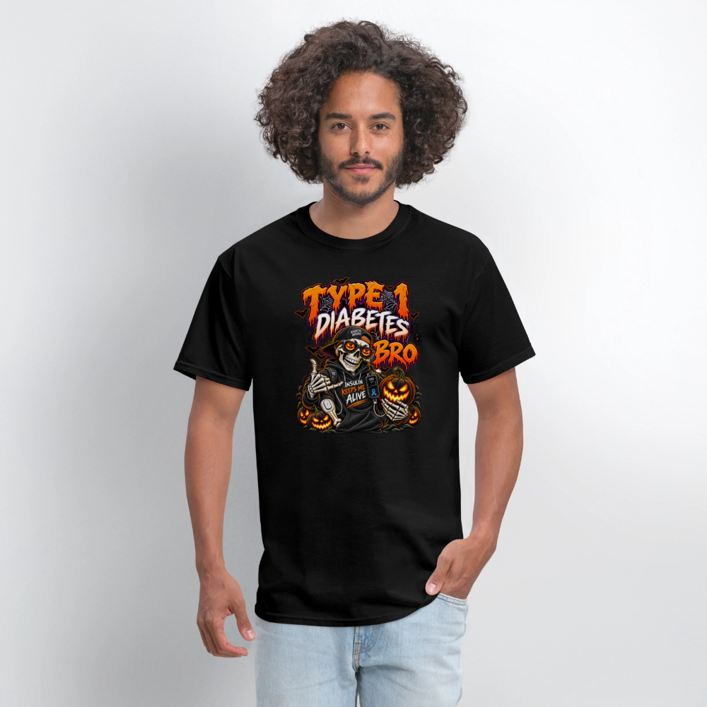 Type 1 Diabetes Bro Halloween Unisex Premium T-Shirt - black